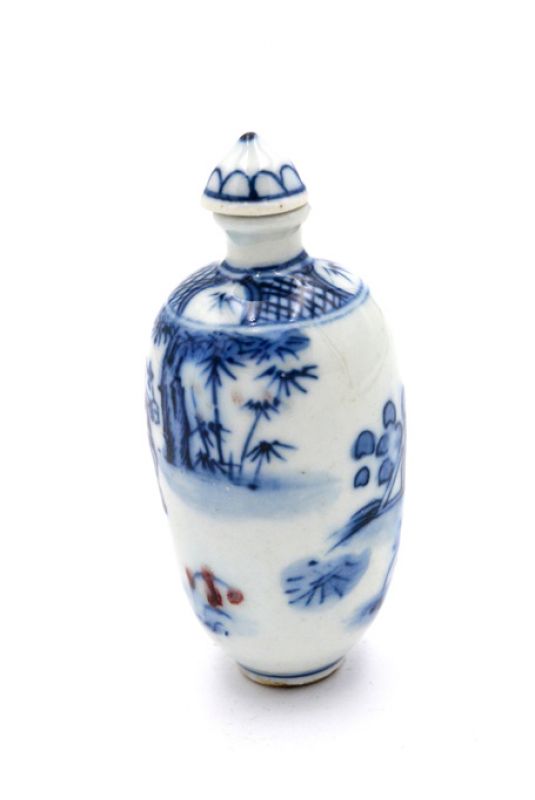 Chinesische Porzellan Schnupftabakflasche - Das Militär 3