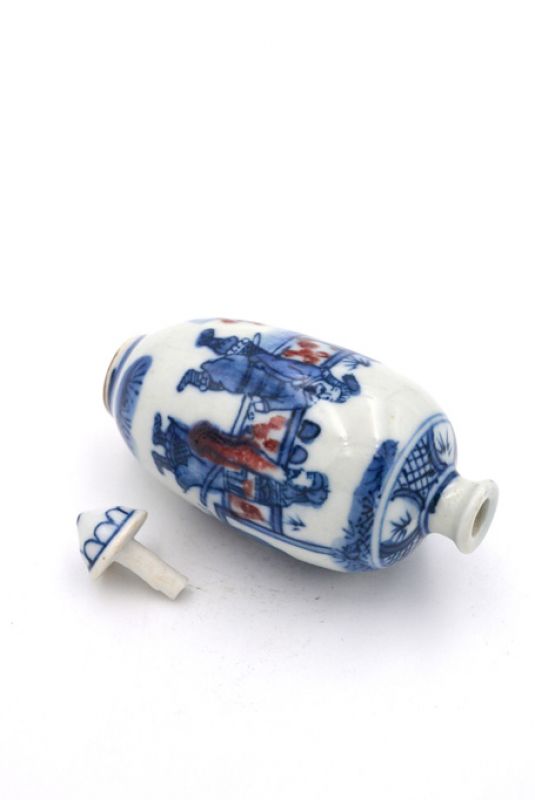 Chinesische Porzellan Schnupftabakflasche - Das Militär 5