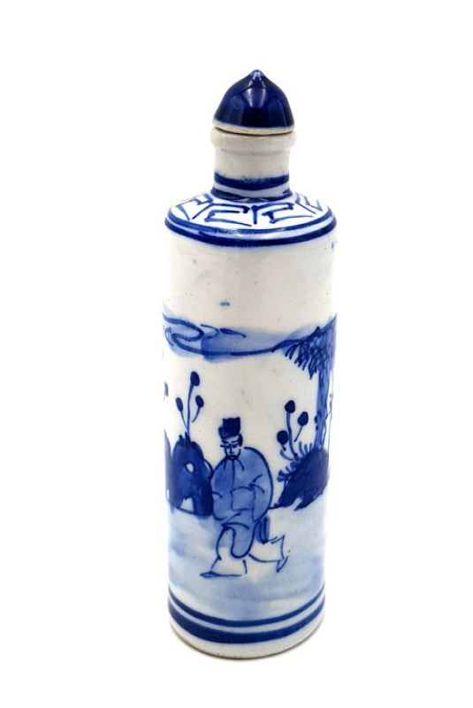 Chinesische Porzellan Schnupftabakflasche - Der Mönch und sein Schüler 2