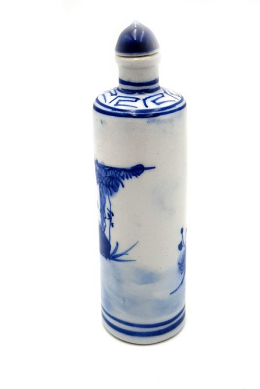 Chinesische Porzellan Schnupftabakflasche - Der Mönch und sein Schüler 3