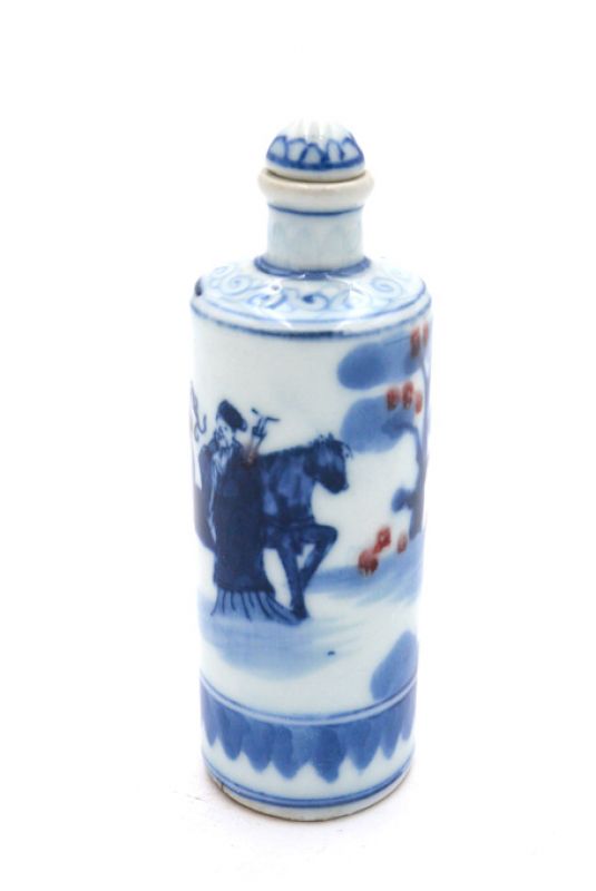 Chinesische Porzellan Schnupftabakflasche - Der Weise 2