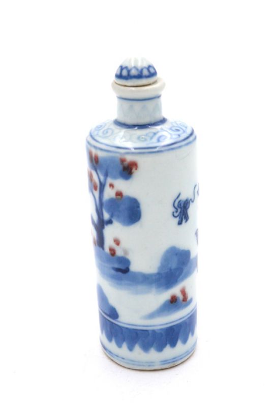 Chinesische Porzellan Schnupftabakflasche - Der Weise 3