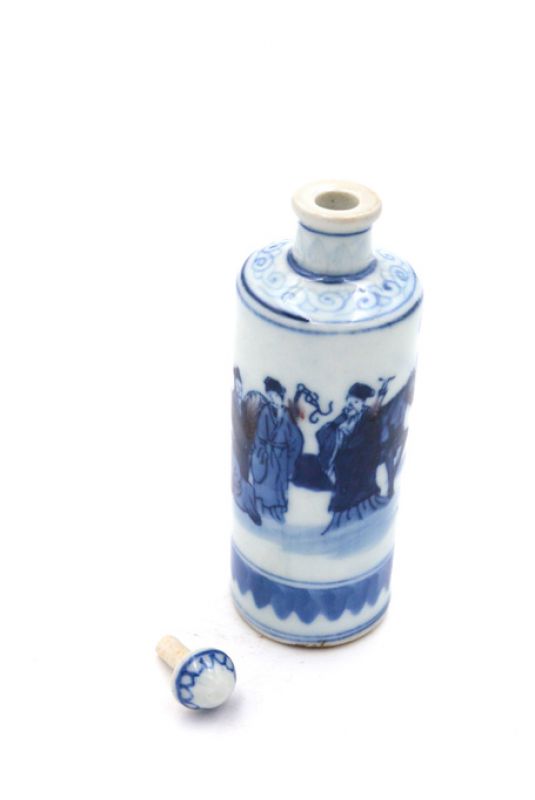 Chinesische Porzellan Schnupftabakflasche - Der Weise 4