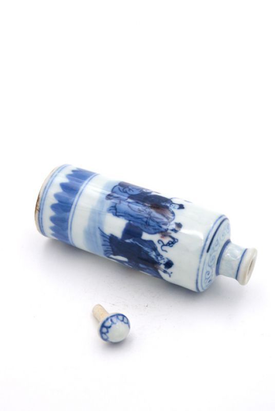 Chinesische Porzellan Schnupftabakflasche - Der Weise 5