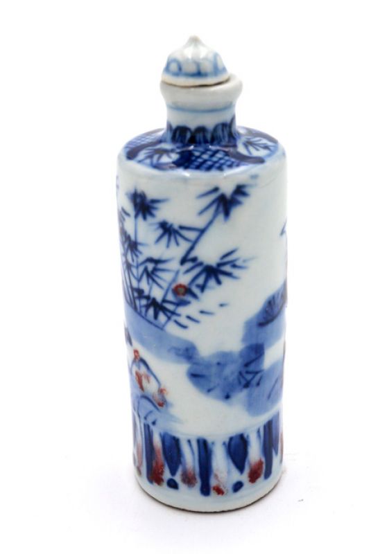 Chinesische Porzellan Schnupftabakflasche - Die Fahrer 2