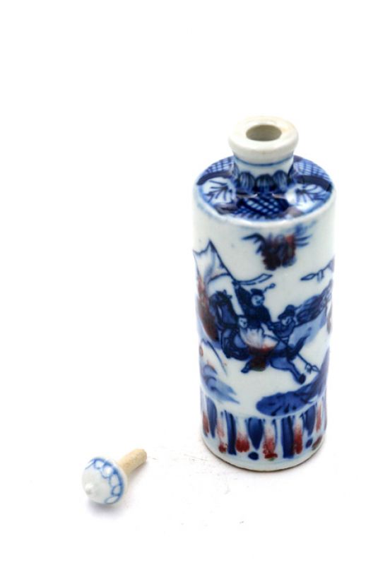 Chinesische Porzellan Schnupftabakflasche - Die Fahrer 4