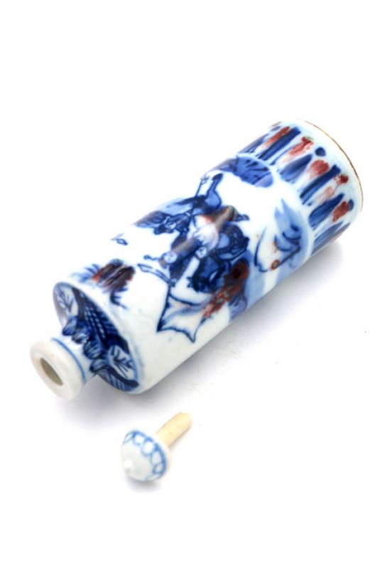 Chinesische Porzellan Schnupftabakflasche - Die Fahrer 5