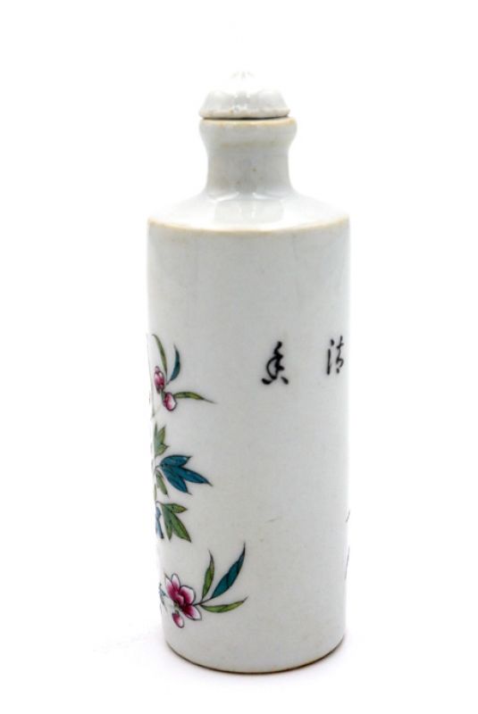 Chinesische Porzellan Schnupftabakflasche - Die Papageien 2