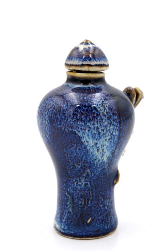 Chinesische Porzellan Schnupftabakflasche - Eidechse 4 3