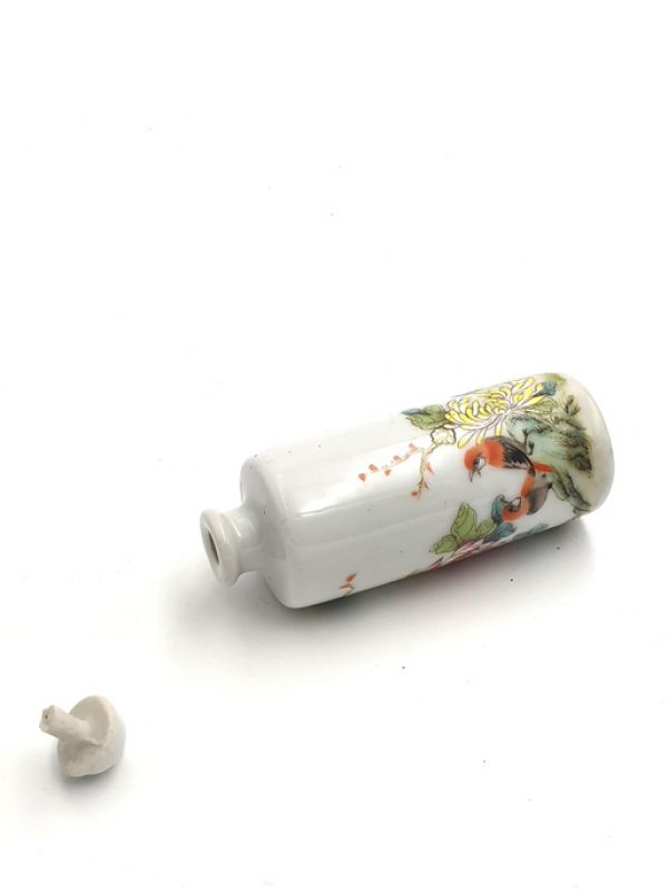 Chinesische Porzellan Schnupftabakflasche - Natur 3 4