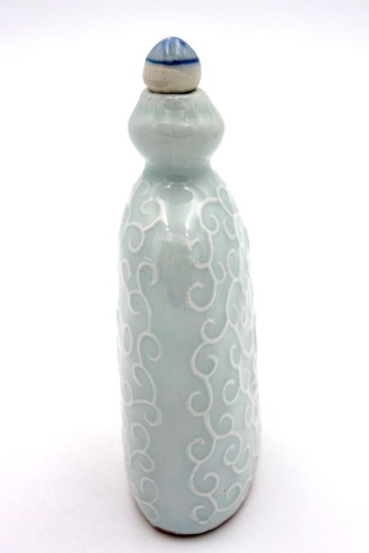 Chinesische Porzellan Schnupftabakflasche Weiß 2