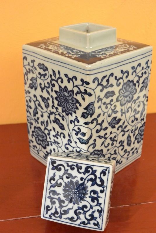 Chinesische Porzellan Töpfe Weiss und Blau 3