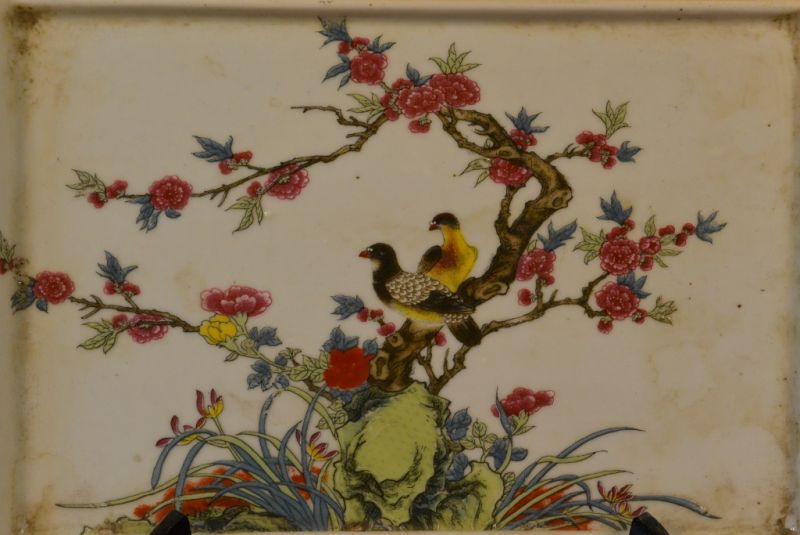 Chinesische Porzellanplatte Vögel 2
