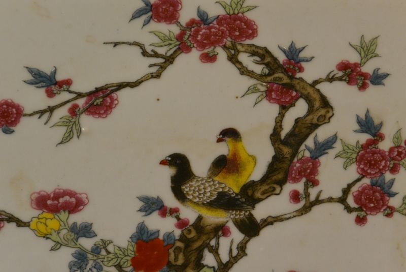 Chinesische Porzellanplatte Vögel 5