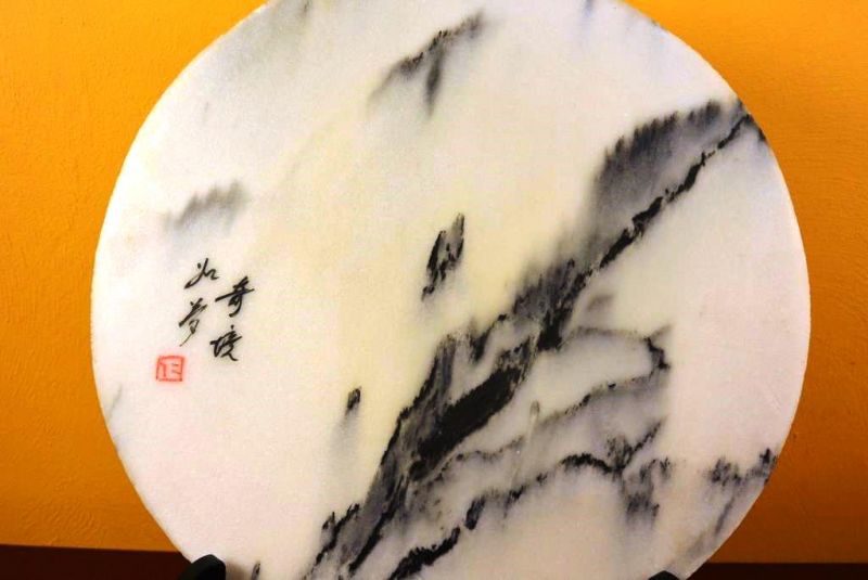 Chinesische Runden Dreamstone - Marmorstein - Fluss 2