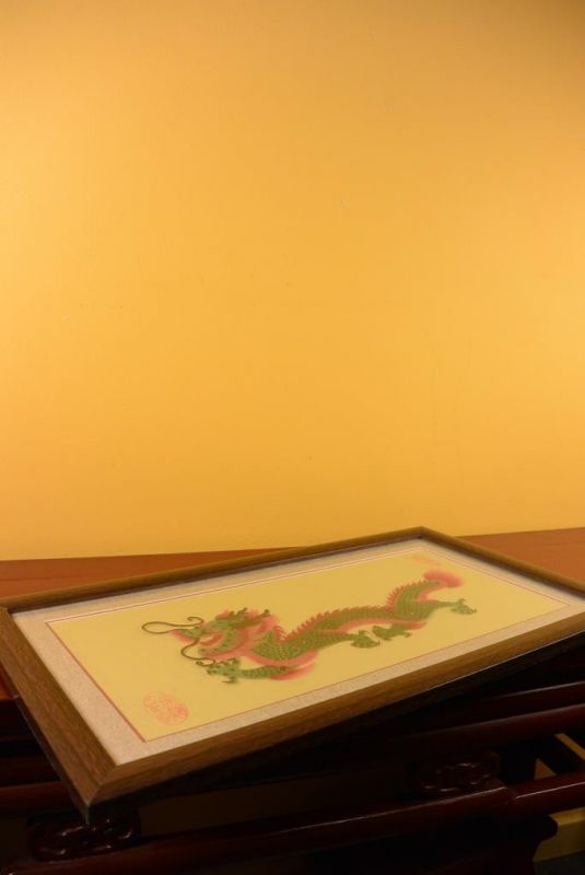 Chinesische Schattentheater - Gerahmte Marionetten Figur - Drachen 5