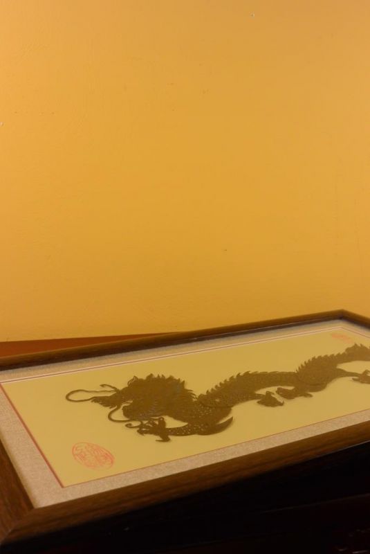 Chinesische Schattentheater - Gerahmte Marionetten Figur - Drachen 5
