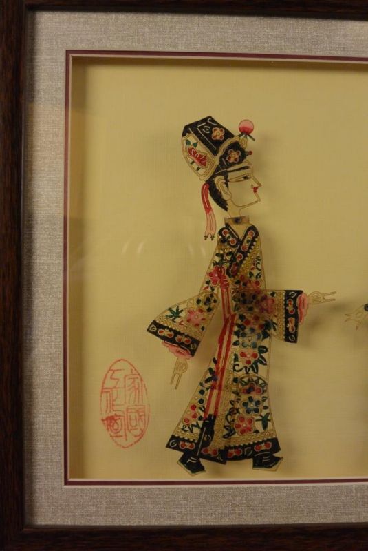 Chinesische Schattentheater - Gerahmte Marionetten Figur - Farbe 2 2