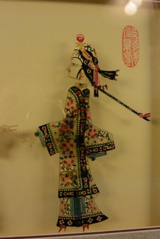 Chinesische Schattentheater - Gerahmte Marionetten Figur - Farbe 2 3