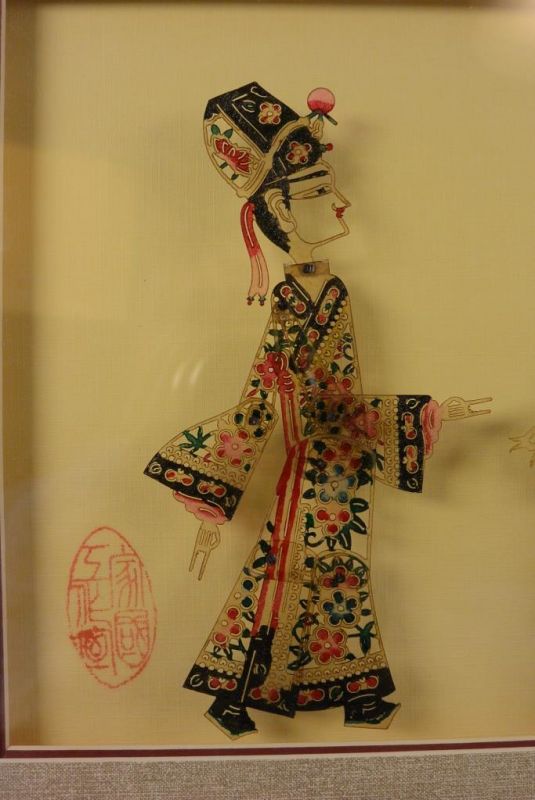 Chinesische Schattentheater - Gerahmte Marionetten Figur - Farbe 2 4