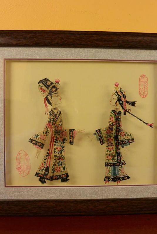 Chinesische Schattentheater - Gerahmte Marionetten Figur - Farbe 2 5