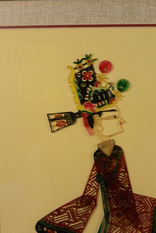 Chinesische Schattentheater - Gerahmte Marionetten Figur - Farbe 4