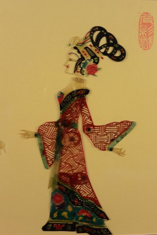 Chinesische Schattentheater - Gerahmte Marionetten Figur - Farbe 5