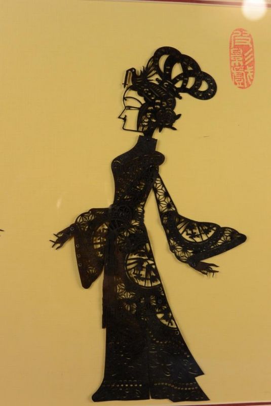 Chinesische Schattentheater - Gerahmte Marionetten Figur - Schwarz 3