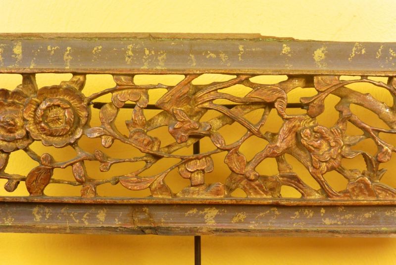 Chinesische Schnitzereien Qing-Dynastie Braun und Gold 11 2