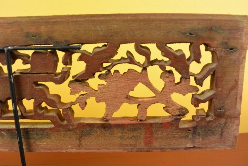 Chinesische Schnitzereien Qing-Dynastie Braun und Gold 11 5