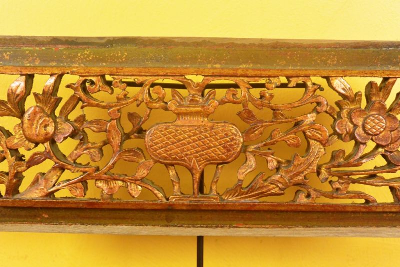 Chinesische Schnitzereien Qing-Dynastie Braun und Gold 2 2
