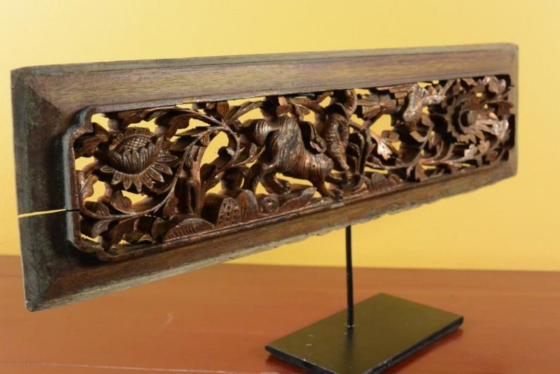 Chinesische Schnitzereien Qing-Dynastie - Grün und Gold 2 4