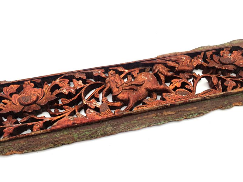 Chinesische Schnitzereien Qing-Dynastie - Grün und Gold 3 2