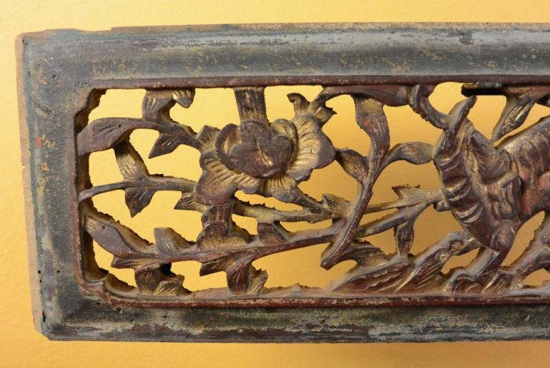 Chinesische Schnitzereien Qing-Dynastie - Grün und Gold 9 2
