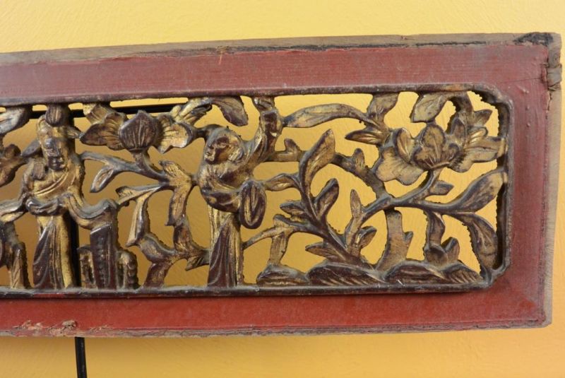 Chinesische Schnitzereien Qing-Dynastie Rot 1 4