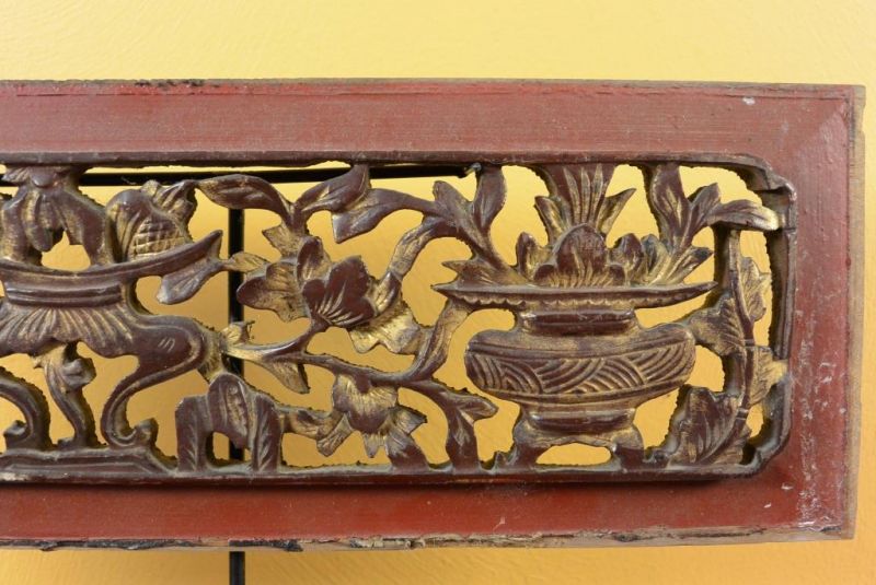 Chinesische Schnitzereien Qing-Dynastie Rot 4 3