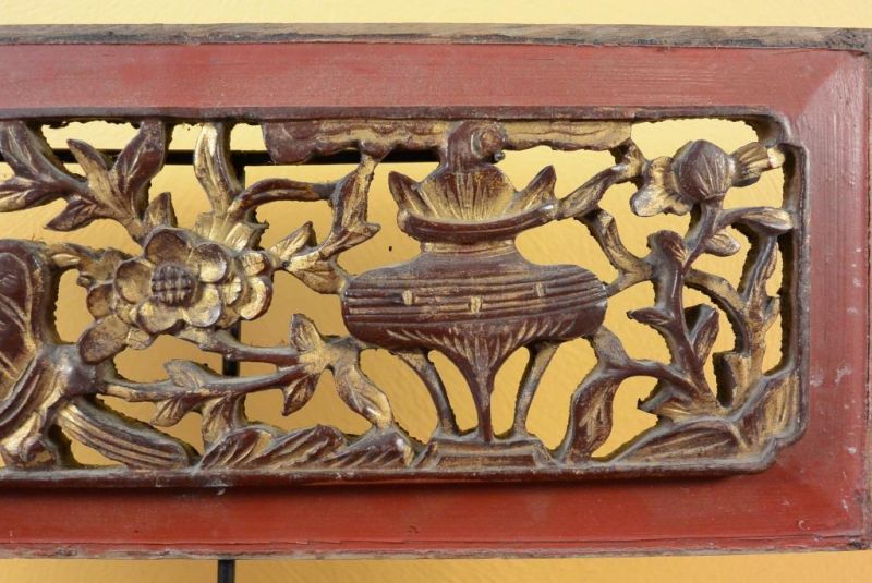 Chinesische Schnitzereien Qing-Dynastie Rot 5 4