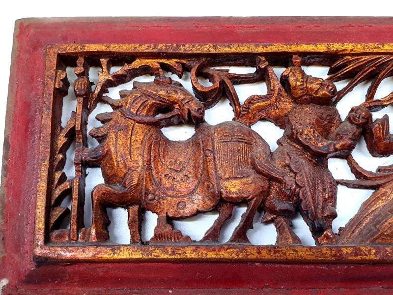 Chinesische Schnitzereien Qing-Dynastie Rot und Gold - Der Palast 2