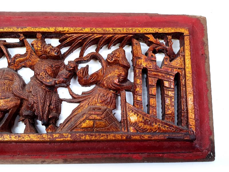 Chinesische Schnitzereien Qing-Dynastie Rot und Gold - Der Palast 3