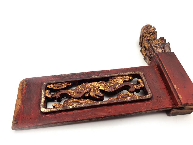 Chinesische Schnitzereien Rot und Gold 1 2