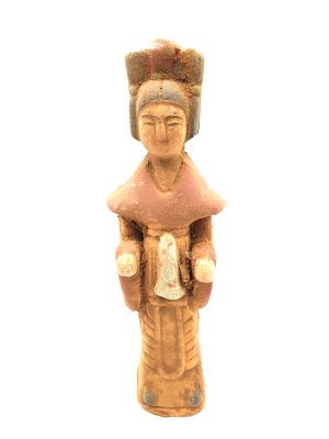 Chinesische Statue - Terrakotta - Hofdamen Tang - Flöte