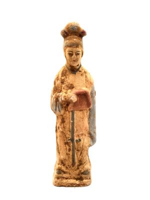 Chinesische Statue - Terrakotta - Hofdamen Tang - Schmuckkästchen