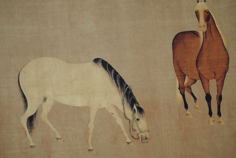 Chinesische Szenen Malereien 5 Pferde Ren Renfa 5