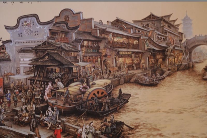 Chinesische Szenen Malereien chinesischen Stadt 3
