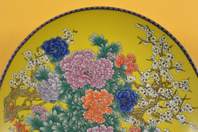 Chinesische Teller Landschaft und Blumen 2