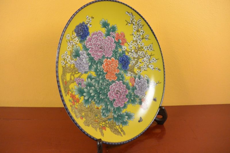 Chinesische Teller Landschaft und Blumen 5
