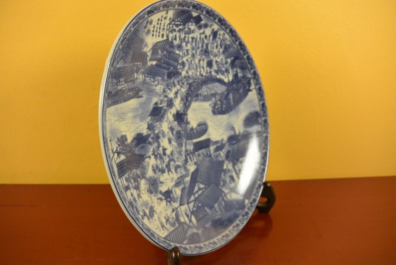 Chinesische Teller Porzellan Weiss und Blau 5