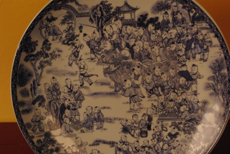 Chinesische Teller Weiss und Blau 3
