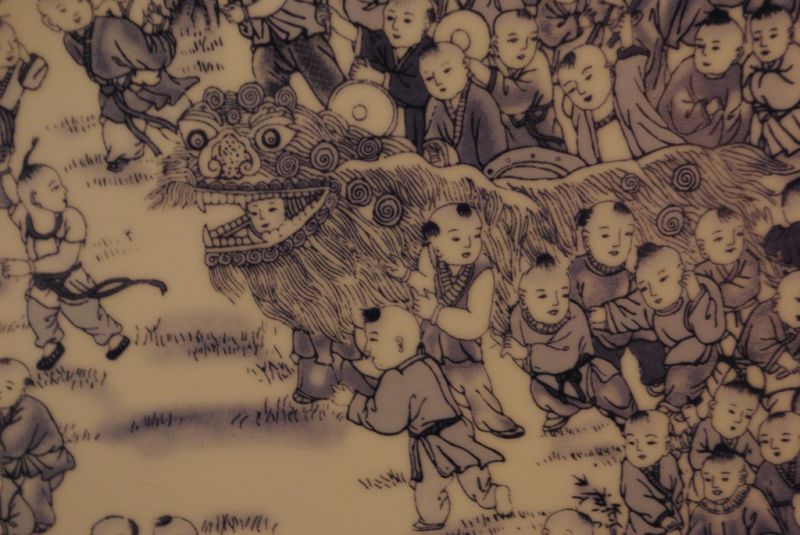 Chinesische Teller Weiss und Blau 4