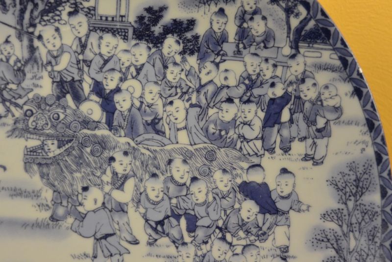 Chinesische Teller Weiss und Blau 4